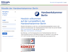 Tablet Screenshot of moodle.hwk-berlin.de